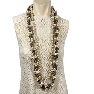 Mermaid shell necklaces 2 pc bundle VTG jewelry lei necklaces lot beach wedding